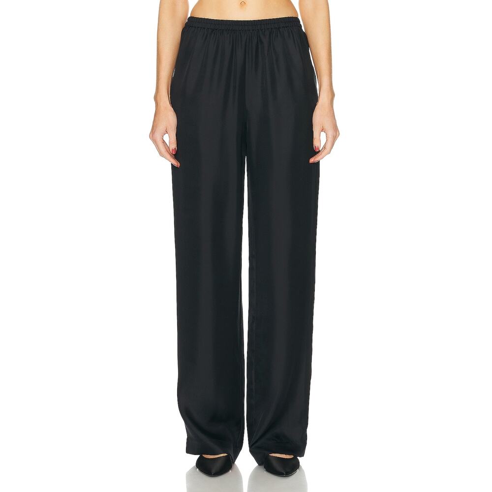 Loulou Studio Relaxed Black Alera Pants Size S